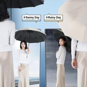 <span class=keywords><strong>Parapluie</strong></span> <span class=keywords><strong>pliable</strong></span> publicitaire personnalisable, anti-UV, automatique, 24 baleines, pour la pluie et le soleil, vente en gros - Product Image 4