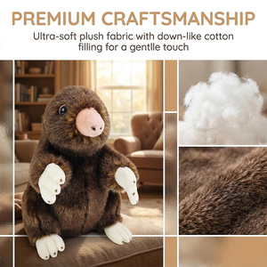<span class=keywords><strong>Peluche</strong></span> de petit taupé de simulation personnalisée <span class=keywords><strong>en</strong></span> usine, rembourrée de coton PP, mignonne et douce, cadeaux parfaits pour les enfants et la décoration intérieure - Product Image 2