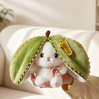Jouets en peluche lapin certifiés ASTM, jouet en peluche lapin personnalisé, jouet en peluche doux réversible