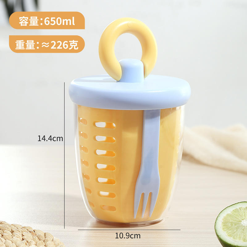 Blue cap, yellow cup