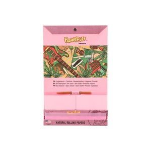 Wholesale Honeypuff New Design 110mm Natural Pink Wood Pulp Kingsize <b>Rolling</b> Paper With Filter Tips Smoking Accessories - Product Image 1