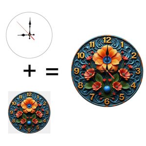 Round Wooden Wall <b>Clock</b> 25x25cm Casual Modern Quiet Non Ticking Home Office Corridor Hanging <b>Clock</b> - Product Image 6