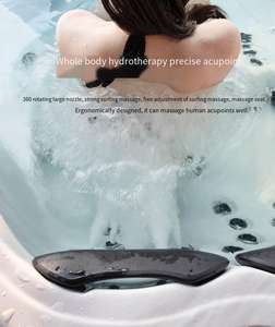 Bak mandi mewah dewasa, bak mandi pijat suhu konstan, berselancar, dinding ganda rumah akrilik berdiri bebas - Product Image 5