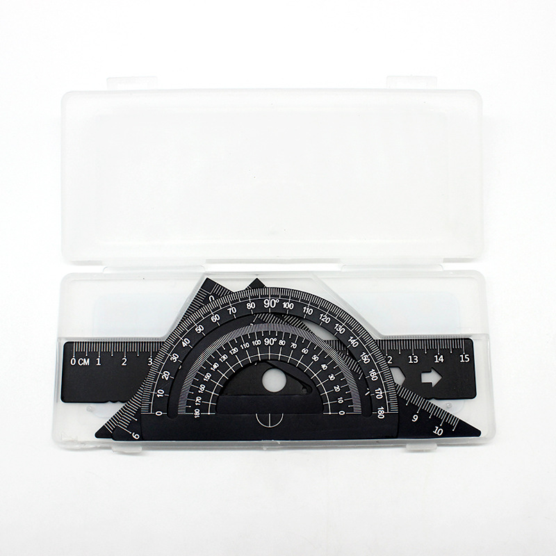 Black 15cm [Boxed] Ruler with Straight Band