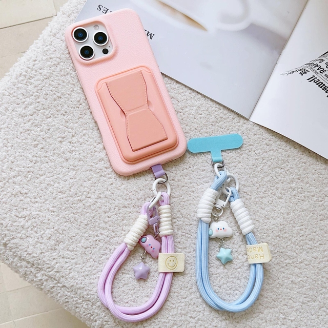 Universal Nylon Phone Strap Colorful Short Rope Tpu Patch Anti-lost Tether Tabs for Iphone Samsung Mobile Devices Made Plastic