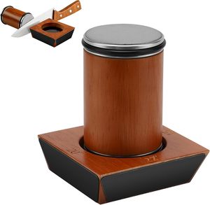 Kit d'affûtage de couteaux à rouleaux en diamant, affûteur de couteaux à rouleaux en bois massif 4 angles avec 15, 18, 20, 22 degrés - Product Image 1