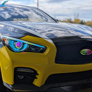 Luz de Emblema de Coche de Carbono RGBW LED Nueva de 12V de Alto Brillo Impermeable Controlada por Aplicación para Infiniti Q50 Q50L 2014-2021 Accesorios de Automóvil - Product Image 1