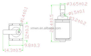 סיטונאי 3V 5V 6V 12V DC 2 דרך בדרך כלל סגור סופר מיניאטורי מיקרו סולנואיד שסתום שד משאבת - Product Image 5