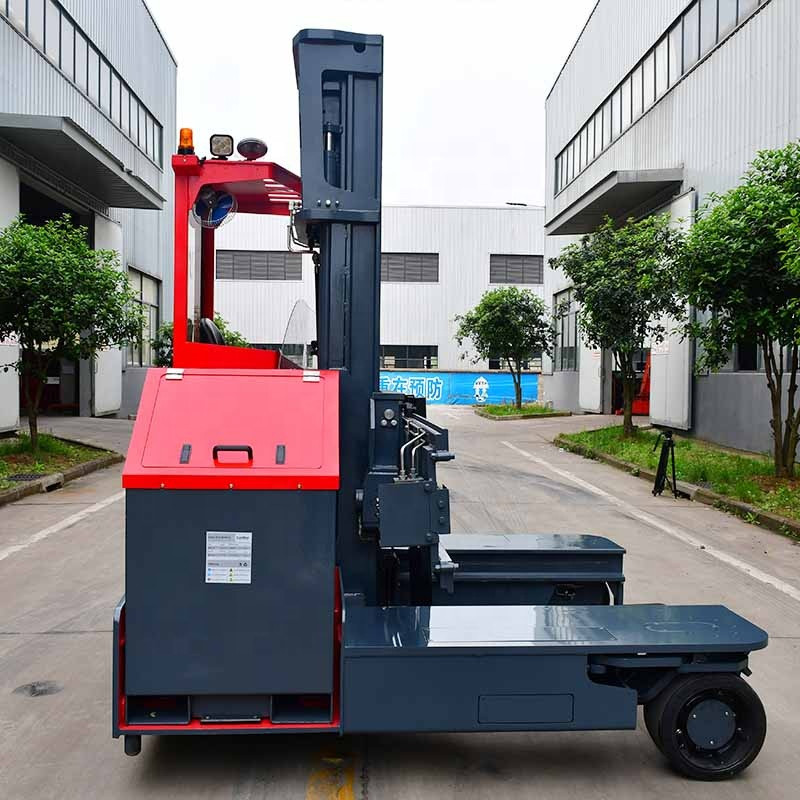 MAX 8m lifting height seated multi direction electric forklift 4-direction reach truck for narrow aisle