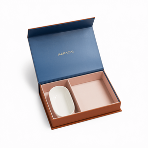 Elegant Ceramic Bowl Hard Magnet Gift Packaging Boxes Recyclable Teaware Rigid Paperboard <b>Box</b> With Custom Logo - Product Image 1