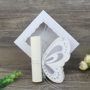 Biglietti d'invito fatti a mano a tema farfalla 3D rosa per baby shower e biglietti d'invito personalizzati per il primo compleanno del bambino - Product Image 2