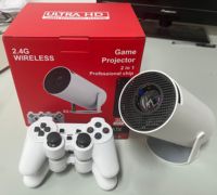 Vente chaude 4K Portable Mini Projecteur De Jeu HY300 Extérieur Home Cinéma 5G Sans Fil App Market Android 11 WIFI Projecteur De Jeu 3D