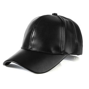 Casquette de baseball vintage à profil bas 6 panneaux en cuir PU réglable pour homme, personnalisable avec logo, idéale pour le sport et l'extérieur - Product Image 4