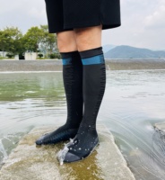 Chaussettes de sport unisexes respirantes, imperméables, à séchage rapide, rayées, invisibles, avec bordure inférieure, en nylon tricoté pour l'hiver, le ski, la randonnée et le trekking