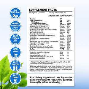 Integratori Sportivi per Adulti OEM, Multivitaminico e Minerali in Gommose, Etichetta Privata, Antiossidante Multivitaminico per Uomini - Product Image 6