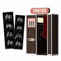 Machine Photobooth Vintage à Fort Retour sur Investissement (ROI) avec Impression Instantanée pour Centres Commerciaux, Arcades, Boîtes de Nuit et Location d'Événements