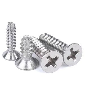 304 Stainless Steel Phillips Countersunk Self Tapping Screws Metric Grade A For Metal Construction Industry - Product Image 2