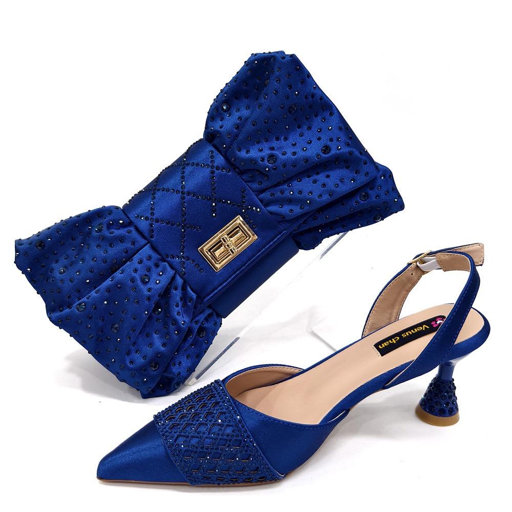 Luxury Peep-toe Pumps Bags Set For Nigerian Weddings Odm