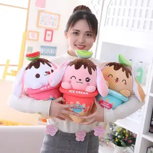 Ruunjoy Coelho Brinquedos Recheados Bonito Rosa Ice-cream Coelho Boneca Criativo Coelho Pelúcia Brinquedos das crianças Menina Kawaii Decoração do quarto