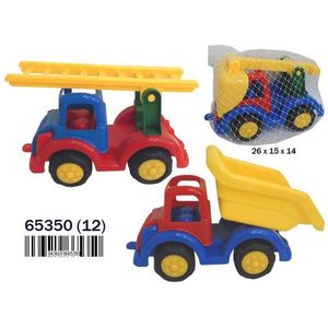 Beach Toys Red Camion With Ladder And Dump Truck Set 26x15x14 For Kids Playtime - Product Image 1