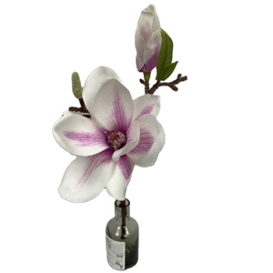 Minirama de tallo largo artificial para decoración del hogar, flor de magnolia de seda con spray para arreglos florales en jarrón - Product Image 3