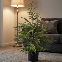 Sapin de Noël artificiel de haute qualité, branches réalistes et denses, base de support, décoration de Noël intérieure et extérieure