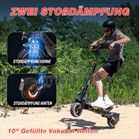 Trottinette électrique pliable à deux roues en alliage d'aluminium avec batterie au lithium D5 Pro RCB 500W EU 48V 27AH, pneus de 10 pouces, étanche IPX4, commande par application
