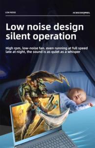 Doppel-Lüfter Luftgekühltes 18-Zoll Laptop-Kühlpad mit Radiator Abluftventilator Erhöhter Ständer Geräuscharmes Design ABS-Material Auf Lager - Product Image 3