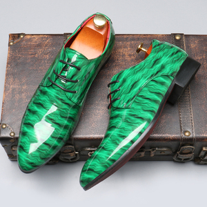 Scarpe da <span class=keywords><strong>uomo</strong></span> di alta qualità in pelle bicolore <span class=keywords><strong>bordeaux</strong></span> con lacci in pelle scarpe Casual in vera pelle per gli uomini - Product Image 5