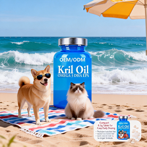 El Más Popular: Botella de 120 Tabletas de Aceite de Krill para Perros y Gatos, Apoyo para la Salud de la Piel y el Pelaje, Salud Cardiovascular y Cognitiva, OEM/ODM - Product Image 3