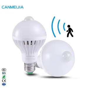 Sensore di induzione del suono ad alta luminosità 110V 220V E27 SKD sensore di movimento PIR a infrarossi intelligente lampadina a LED, sensore di lampadina di movimento luce a LED