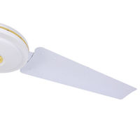 Ventilateur de plafond blanc de 56 pouces, haut débit d'air, pour usage domestique, salon, école, moteur puissant, restaurant, dortoir, ventilateur silencieux