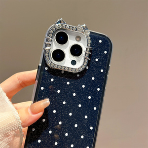 Custodia Protettiva Lucida con Glitter e Strass a Orecchie di Gatto per <span class=keywords><strong>iPhone</strong></span> 17 <span class=keywords><strong>Pro</strong></span> <span class=keywords><strong>Max</strong></span> 16 15 <span class=keywords><strong>14</strong></span> 13, Colore Caramella - Product Image 5