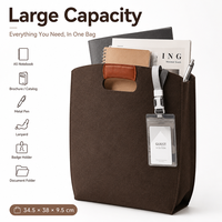 Sac de conférence en feutre personnalisé avec logo, réutilisable, écologique, promotionnel, pour événements, expositions, salons professionnels, formations, cadeaux promotionnels