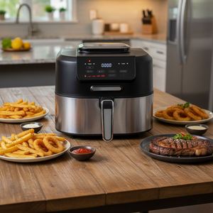 Nouvelle Conception 2026 – Machine à Steak Multifonctionnelle avec Poignée Amovible, Friteuse à Air 2000W Très Économique pour Usage Domestique - Product Image 2