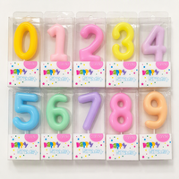 Bougies d'anniversaire colorées en forme de chiffres pour la décoration de gâteaux, idéales pour les fêtes d'enfants et les baby showers