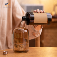 Diffuseur de parfum personnalisé de 500 ml dans une bouteille en verre ambré ronde pour le salon et la chambre à coucher, parfum d'ambiance pour la maison