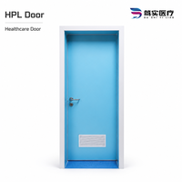 Pintu Rumah Sakit HPL, Pintu Ayun Medis untuk Ruang Bersih dengan Ventilasi Louver, Rangka Aluminium Alloy