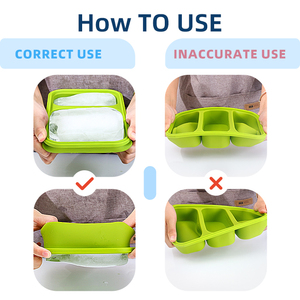 Nhà bếp đa màu súp Jelly Maker Tủ đông lưu trữ <span class=keywords><strong>container</strong></span> thực phẩm lớp Silicone khuôn Ice Cube khay súp Cube khuôn - Product Image 4