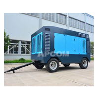 Compresseur d'air diesel Cummins 30 bars 1000cfm 25 bars portable pour l'exploitation minière et les plateformes de forage de puits d'eau