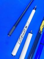 3-PC Uni-Lock Quick Stainless Joint Smooth Grip 58 pulgadas 13,2mm Punta dura Pool Cue Black Carbon Shaft BK3 Hecho de madera de arce