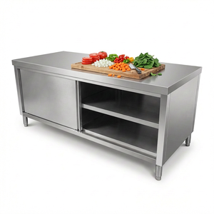 Tavolo <span class=keywords><strong>da</strong></span> <span class=keywords><strong>Lavoro</strong></span> Professionale in Acciaio Inossidabile con Armadietto, <span class=keywords><strong>Isola</strong></span> <span class=keywords><strong>da</strong></span> <span class=keywords><strong>Cucina</strong></span> Resistente, <span class=keywords><strong>Banco</strong></span> <span class=keywords><strong>da</strong></span> <span class=keywords><strong>Lavoro</strong></span> Standard CE - Product Image 4