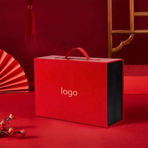 High Quality <strong>Red</strong> Portable Empty Gift <strong>Box</strong> Gift Packaging <strong>Box</strong> Large Folding <strong>Box</strong> - Product Image 2