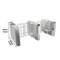 Barrera Abatible de Acero Inoxidable a Precio de Fábrica, Puerta Giratoria Automática con Lector de Tarjetas RFID y Sistema de Control de Acceso