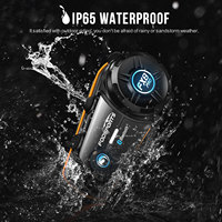 Headset Bluetooth Nirkabel Sepeda Motor Grosir FX8 PRO, Headset Helm Bahan ABS Tahan Air Dengan Fitur Hands-Free
