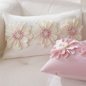 Décoration de mariage de luxe à la main coloré velours tournesol traversin jeter oreiller <span class=keywords><strong>housse</strong></span> de <span class=keywords><strong>coussin</strong></span> - Product Image 2