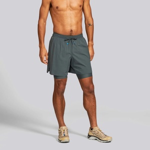 Shorts de course athlétiques taille haute grande taille pour hommes et femmes, camouflage noir, doublure élastique, tailles 5 et 7 pouces - Product Image 5