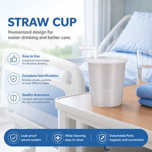 Vaso Degao de 150 ml con Escala Graduada, Antiderrames y con Pajita, Diseño Anti-Asfixia para Pacientes Postrados en Cama y Discapacitados - Product Image 2