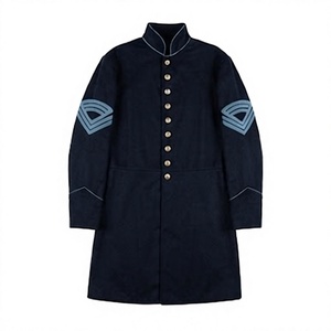 <b>Long</b> Sleeve Uniform Overcoat Single Breasted Stand Collar Historical Reenactment Formal Wear <b>Coat</b> - Product Image 1