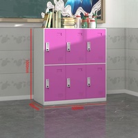 Casier en acier coloré, casier scolaire en métal, armoire de rangement, casier de rangement pour livres ou sacs pour l'école primaire